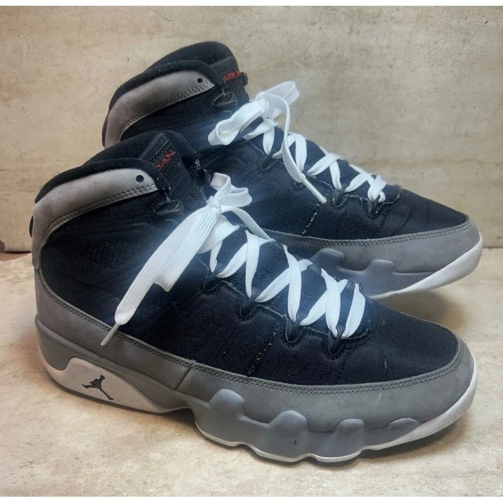 Air Jordan 9 Retro Particle Grey Black Mens Basketball Shoes CT8019-060 Size 8.5